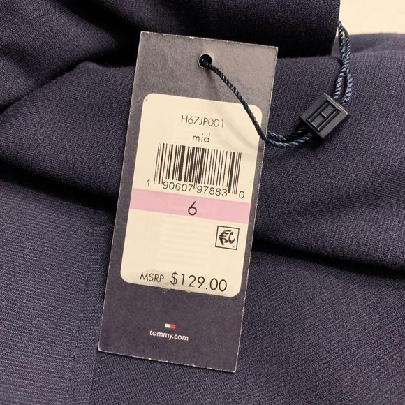 NWT Tommy Hilfiger Navy Blue Gold Button Blazer 6 - Picture 7 of 7